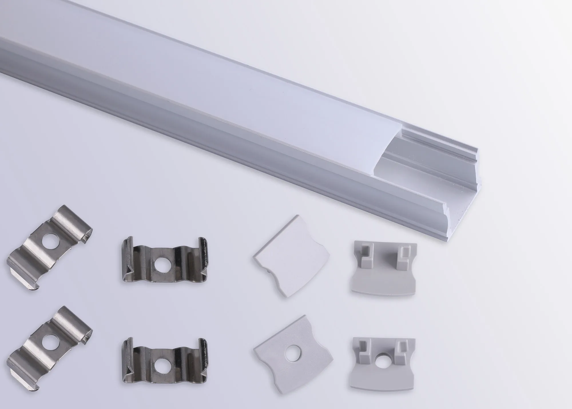 Tiras 2m, 17 x 15.3mm Aluminium Profile With Diffuser And Accessories M7394  Mantra Fusion Tiras LED Profile